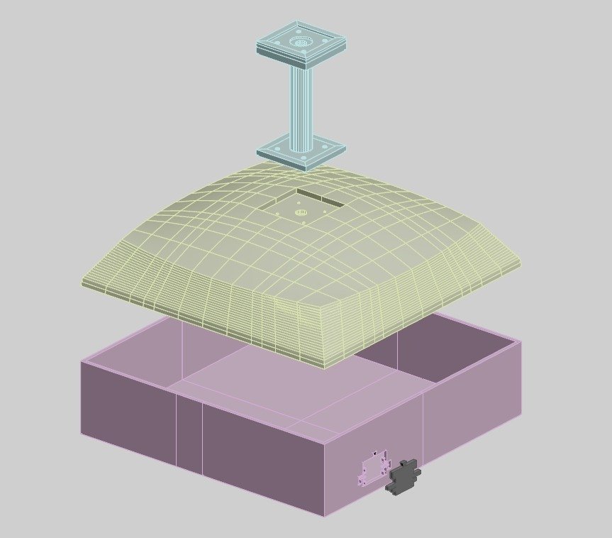 Exploded enclosure parts