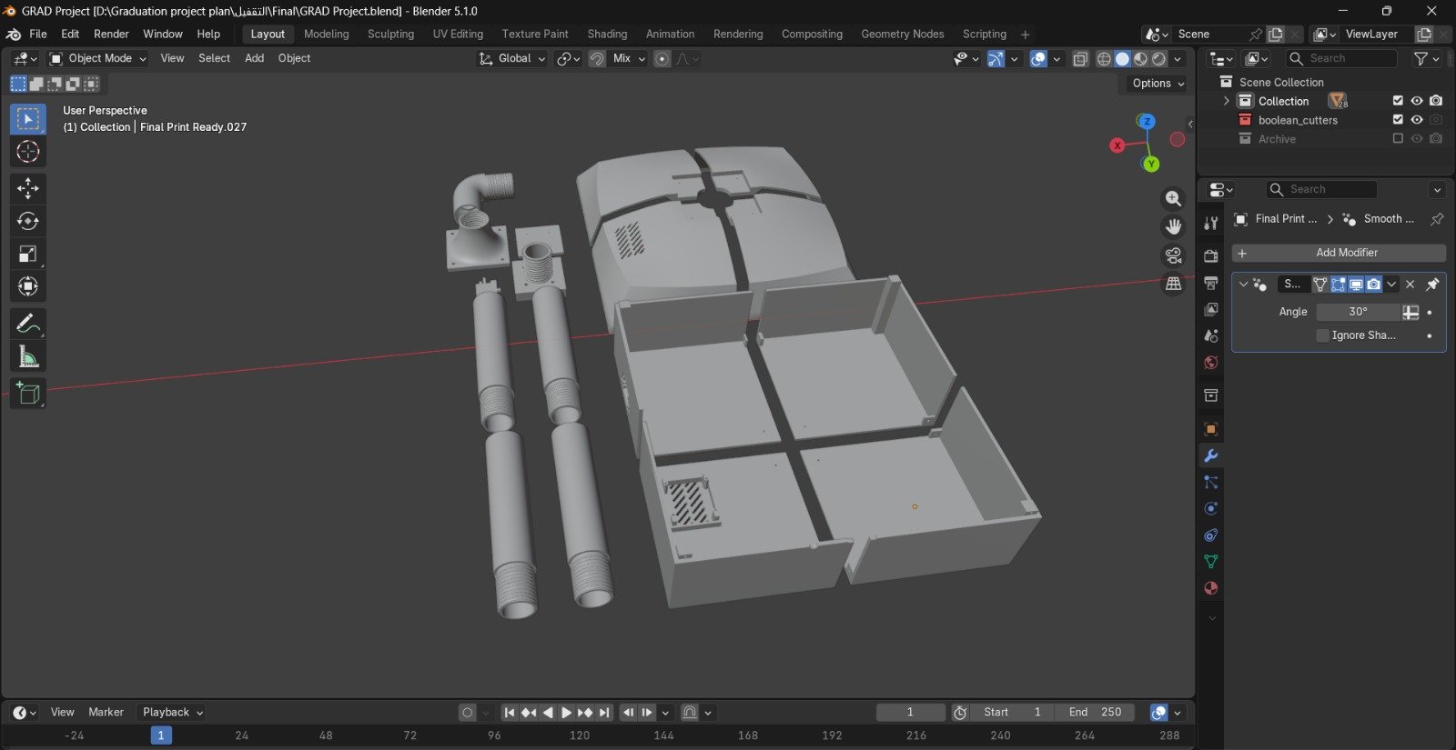 Blender print-ready scene